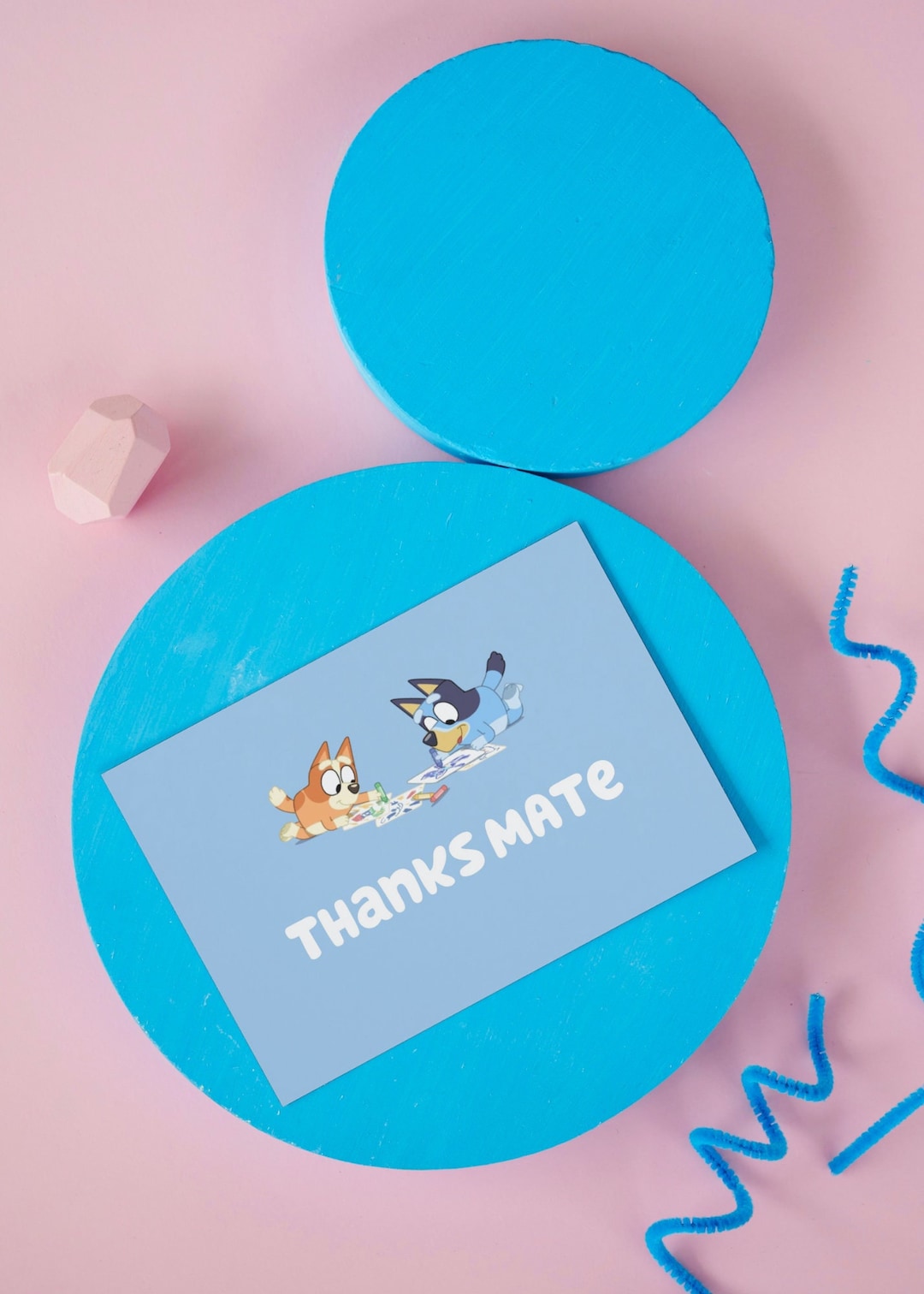 Bluey Thank You Postcards Blue Y Birthday Etsy