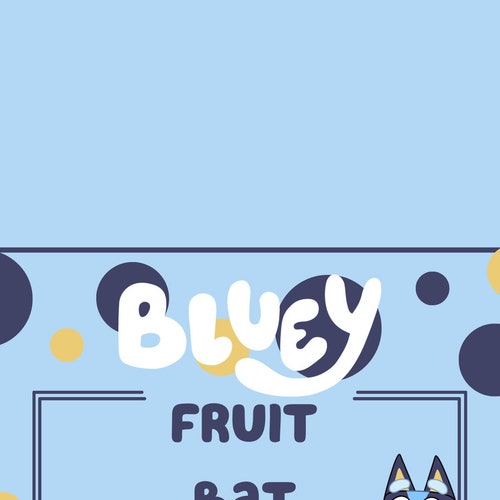 Bluey Printable Food Tent Snack Labels for Bluey and Bingo - Etsy UK
