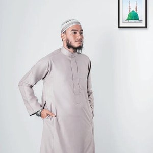 Classic Saudi thobe | Islamic Jubba for Men | Tailored for Your Size