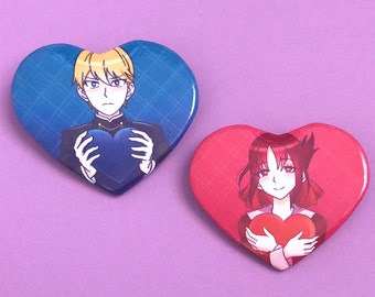 Kaguya Sama Love is War Heart Pin Buttons