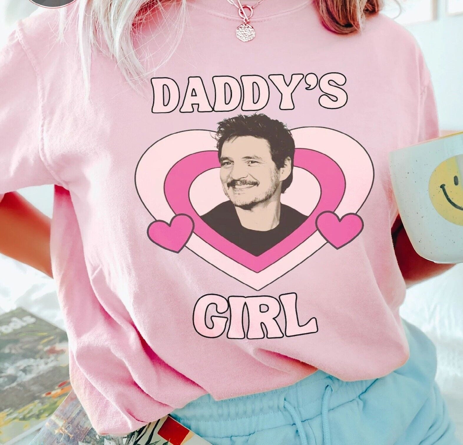 Discover Pedro Pascal Shirt, Daddys Girl Shirt, Pedro Pascal Tee, Valentines T-Shirt Gift for Her