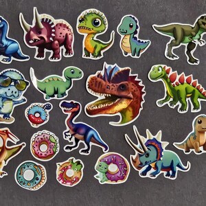 Dinosaur Sticker's. 18 pack Cartoon and Kawaii Dinosaur's