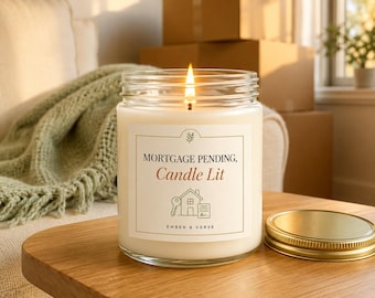 Candela per mutuo in sospeso, regalo divertente per agente immobiliare, regalo per la chiusura della casa, regalo per la nuova casa, regalo per chi acquista casa per la prima volta.