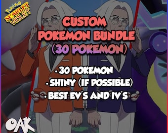 Pokemon Scharlachrot & Violett | 30 benutzerdefinierte Pokemon Bündel | Max IV's und EV's | Box voller Pokemon