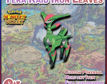 Pokemon Scharlachrot & Violett | 5 Sterne Tera Raid Eisen Blätter | 6 IV's Bereit | Schneller Handel