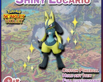 Pokemon Scharlachrot & Violett | Glänzendes Lucario | 6 IV's Schaukampftauglich | Freie Meisterball | Schneller Handel