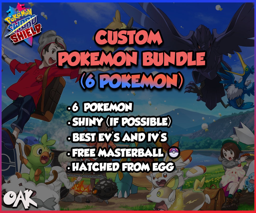 Pokemon Sword & Shield 6 Custom Pokemon Bundle 6 Iv's Etsy
