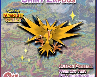 Pokemon Scarlet & Violet | Shiny Zapdos | 6 IV's |  Fast Trade