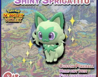 Pokemon Scharlachrot & Violett | Glänzendes Sprigatito | 6 IV's Schaukampftauglich | Freie Meisterball | Schneller Handel