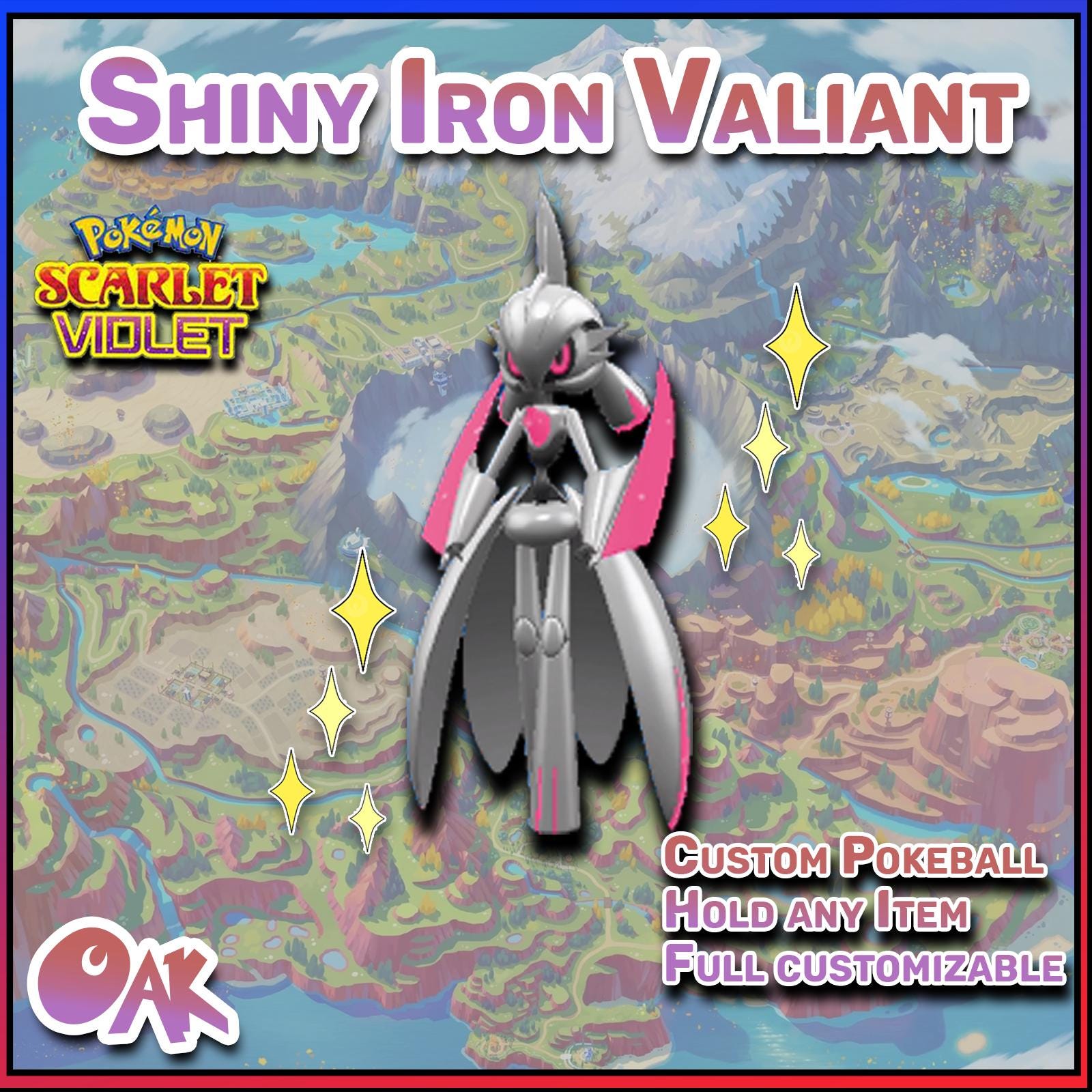Pokemon Scarlet & Violet | Shiny Iron Valiant | 6 Iv's Battle Ready | Free Masterball | Fast Trade - Etsy Pokemon Scarlet & Violet | Shiny Iron Valiant | 6 Iv's Battle Ready | Free Masterball | Fast Trade - Etsy