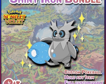 Pokemon Scharlachrot & Violett | Glänzendes Eisen-Bundle | 6 IV's Schaukampftauglich | Freie Meisterball | Schneller Handel