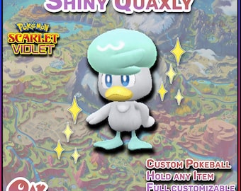Pokemon Scharlachrot & Violett | Glänzend Quaxly | 6 IV's Schaukampftauglich | Freie Meisterball | Schneller Handel