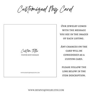 Customize Jewelry Card, Edit Text, Personalize Card, Personalized Gifts, Christmas gift, gift for her, gift for bestfriend mom sister
