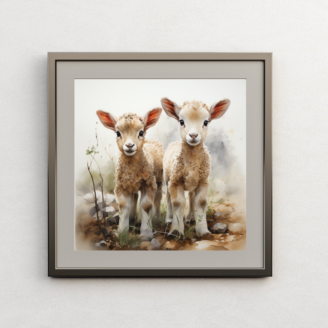 Lamb Poster Lamb Wall Art Lamb Print Farm Room Decor Farmer - Etsy