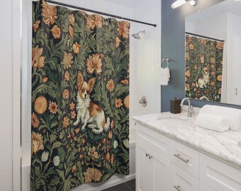 William Morris Chihuahua-Duschvorhang, Badezimmerdekoration für Chihuahua-Liebhaber