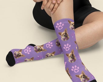 Chihuahua socks gift for chihuahua mama Longhaired chihuahua dog lover socks cute chihuahua mom socks