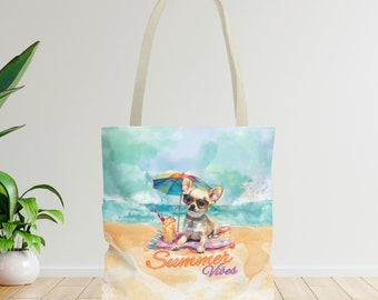 Summer Vibes Chihuahua tote bag for chihuahua accessories cute dog bag