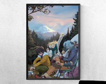 Bösewicht Lager Wallart | Anime Lager Poster, Anime Schurken Poster, Anime Helden Poster, Anime WallArt | Anime Geschenk für ihn, Geschenk für ihn