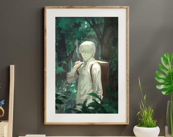 Mushishi Ginko DIGITAL Wallart, Mushishi Wall Art, Mushishi Anime Poster | Printable Anime Wall Art | Manga Wall Art Print