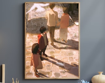 Anime Couple Wallart | Anime Couple Poster, Anime Fall Wallart, Anime Couple Wall Art | Anime Gift for Him, Gift ForHim, Giftfor Her, Weeb
