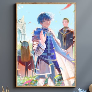 Cartaz de Himmel Aisen Heiter, Frieren Wallart, Cartaz de Frieren, Impressão de Frieren | Anime de Jornada, Anime de Aventura, Anime de Mago Branco | Presente de Mago
