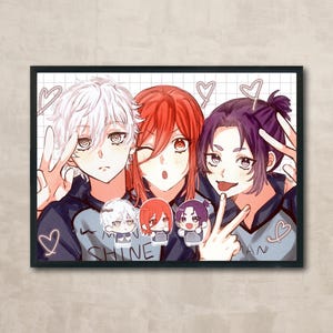 Reo Chigiri Nagi Wallart | Blue Lock Football Poster, Blue Lock Wallart, Soccer Anime Wall Art, BlueLock Anime Poster | Blue Lock Anime Gift