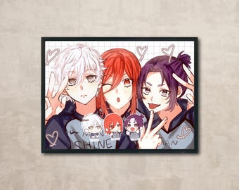 Reo Chigiri Nagi Wallart | Blue Lock Football Poster, Blue Lock Wallart, Soccer Anime Wall Art, BlueLock Anime Poster | Blue Lock Anime Gift