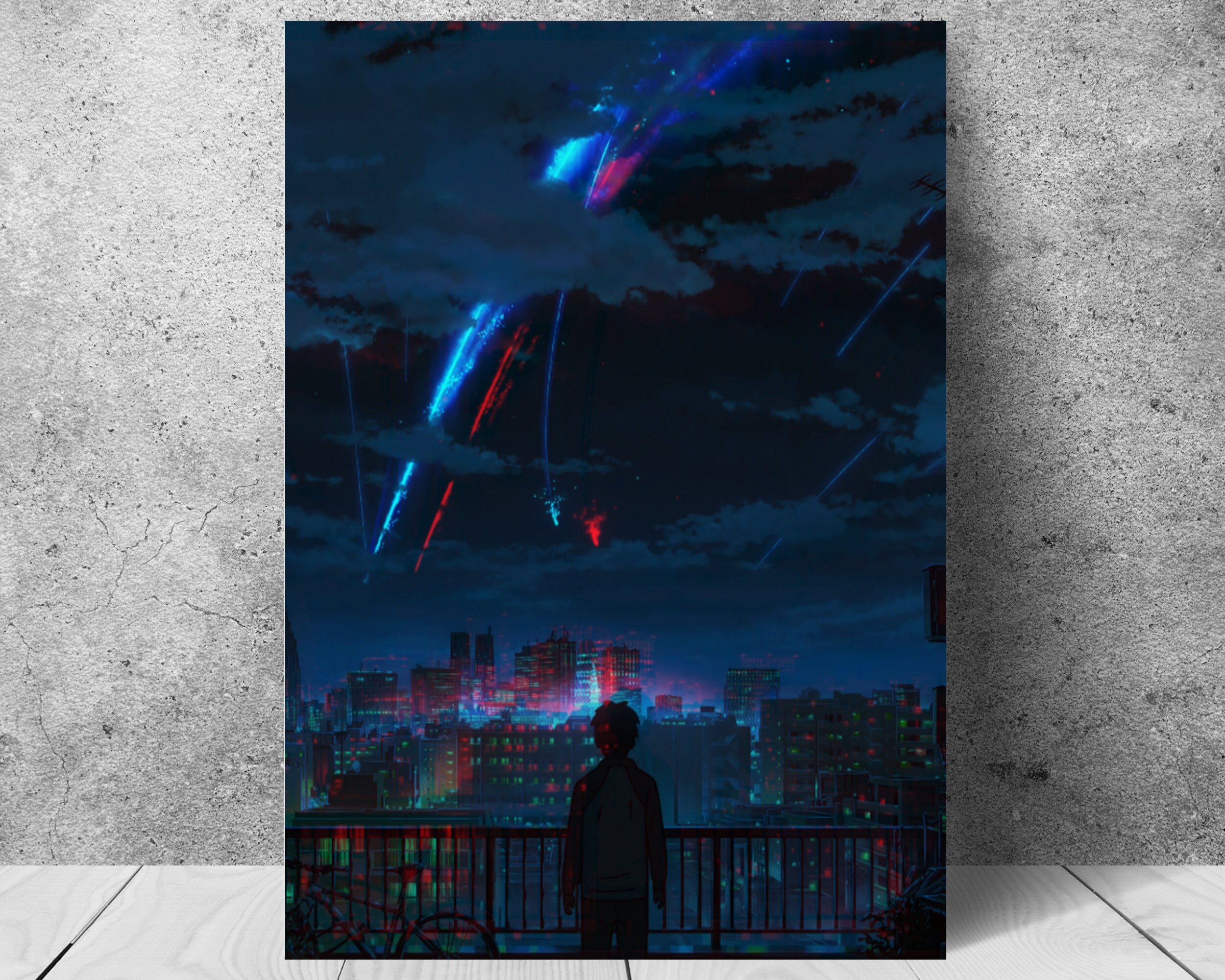 Your Name Comet Split Poster Your Name Print Kimi No Na Wa Poster, 君の名は ...