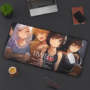 RWBY Deskmat, RWBY Mousepad | Anime Quartet, Anime Mousepad, Cartoon Mousepad | Anime Girls Mousepad, Ruby Mousepad,