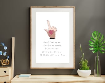 Fairy Tail Hand Sign Glitch Poster | Printable Anime Wall Art | Anime Poster