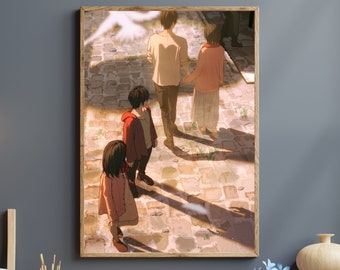 Anime Couple Wallart | Anime Couple Poster, Anime Fall Wallart, Anime Couple Wall Art | Anime Gift for Him, Gift ForHim, Giftfor Her, Weeb