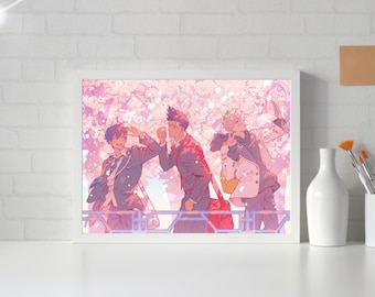 Isagi Barou Nagi Wallart | Blue Lock Poster, Blue Lock Sakura Wallart, Sakura Anime Wall Art, BlueLock Anime Poster | Blue Lock Anime Gift
