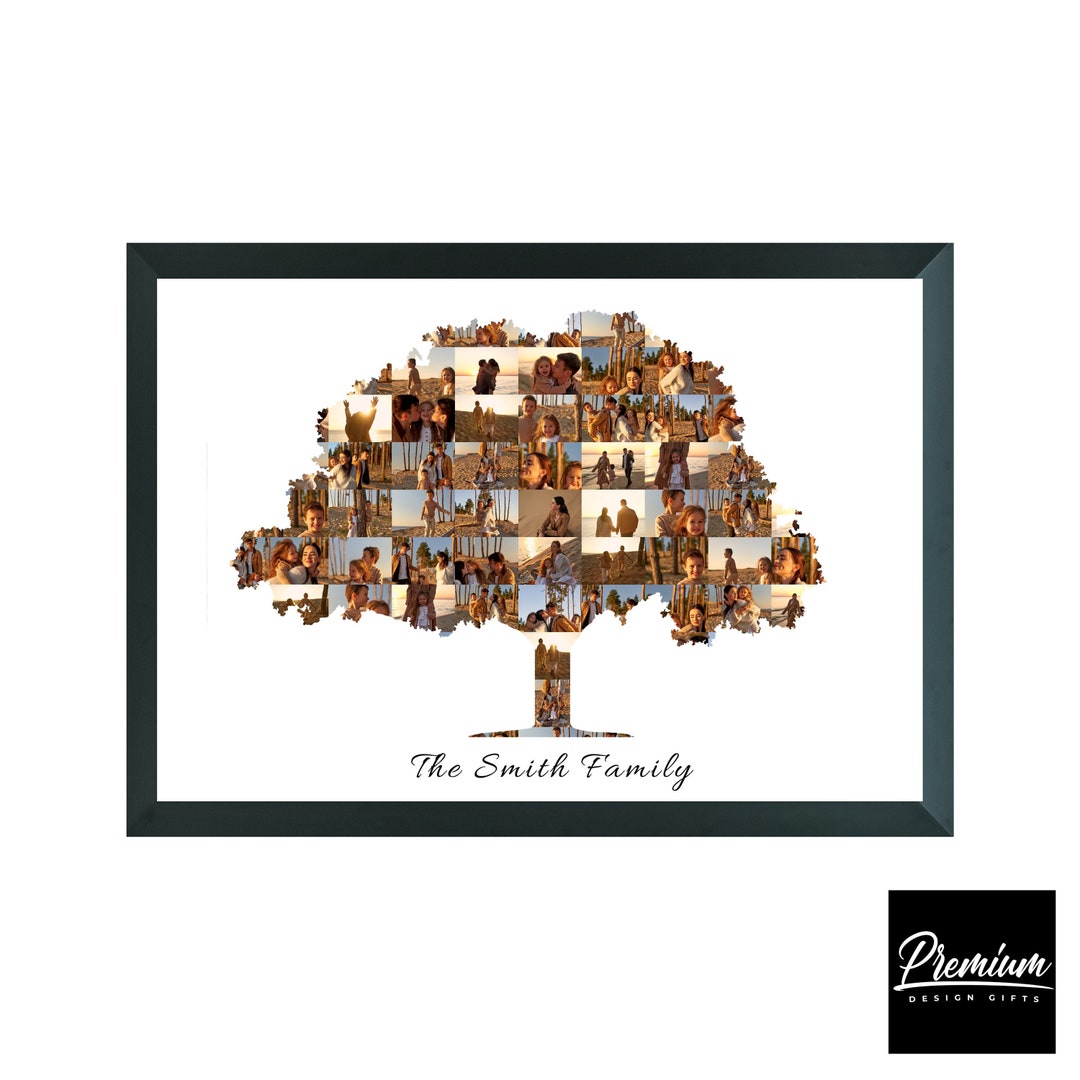 Family Tree Wall Art Collage | Custom Photo Collage | Christmas Gift ...