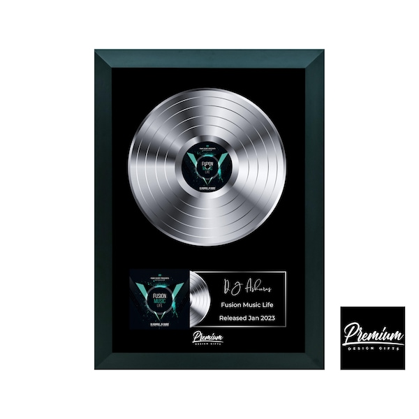 Custom Plaque | Personalized Plaque | Vinyl Poster | Framed Award Record Plaque | Personalized Vinyl | Music Gift Music | Plaque Custom