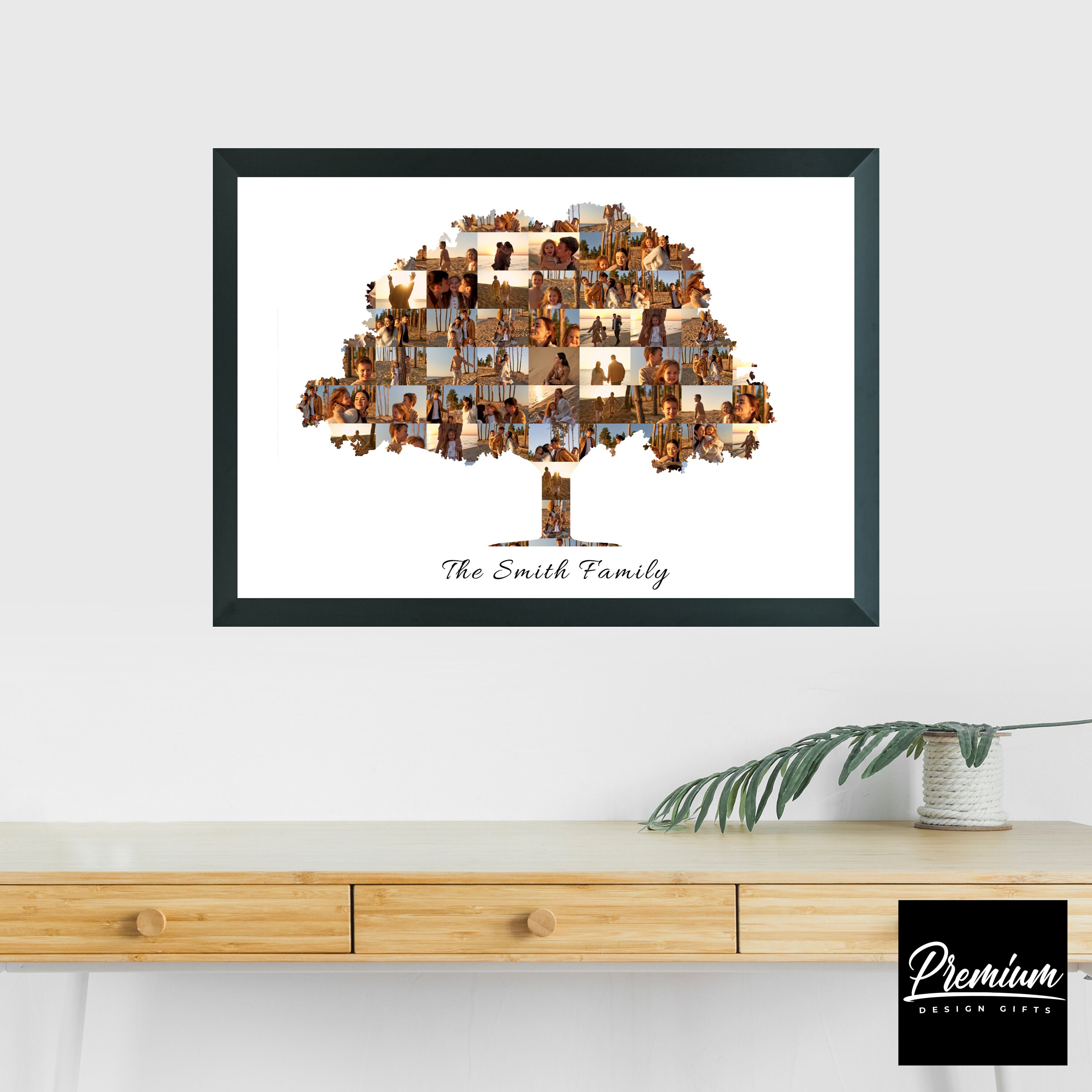 Family Tree Wall Art Collage | Custom Photo Collage | Christmas Gift ...