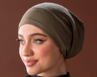 Non Slip silk  Hijab/Bonnet Closed silk cap/bonnet with adjustable strap