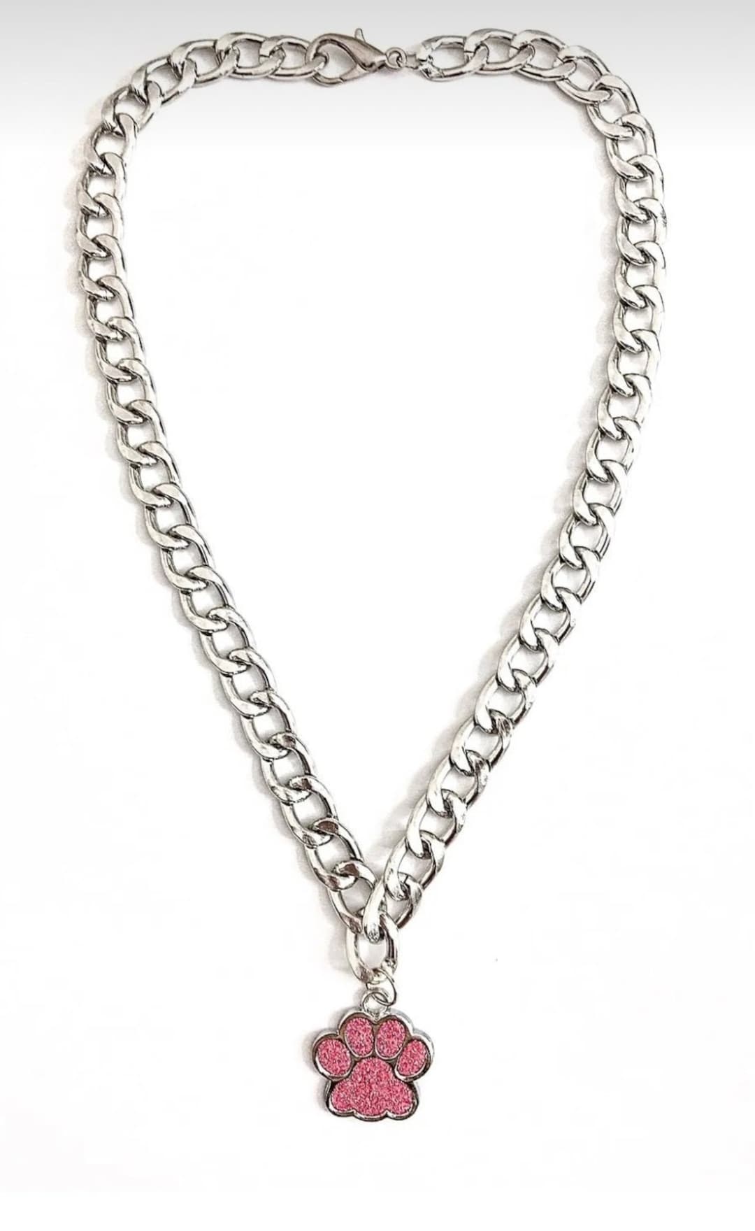 Personalized Cuban Link Cat Necklace, Cat Leash , Chain Leash