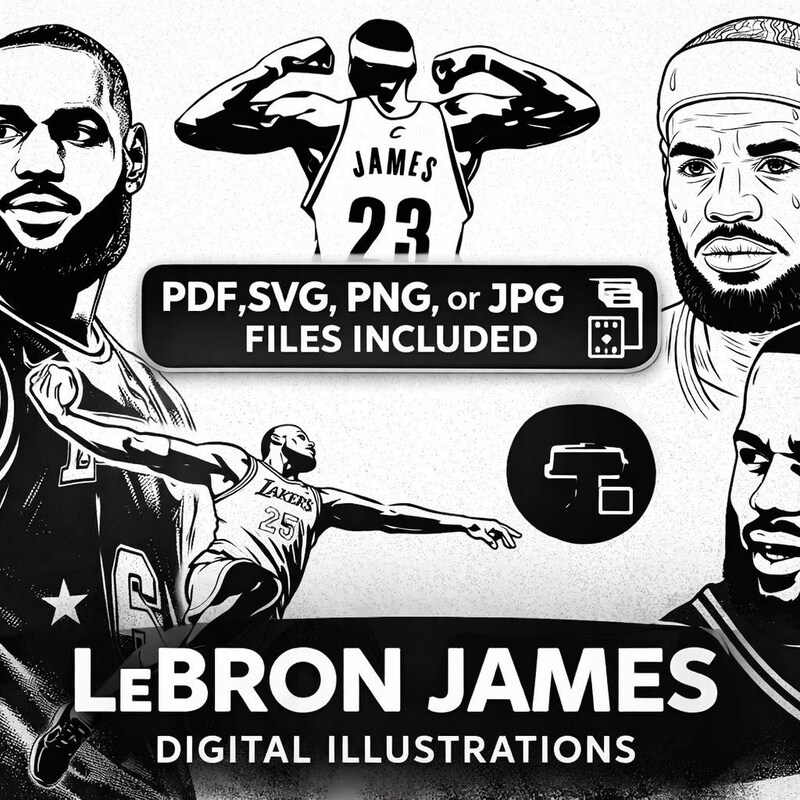 Lebron James Vector - Etsy