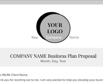 Business Consulting Project Proposal Template // Business Planning for Start-up (Gray and black aesthetic)