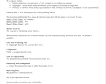 Executive Summary Template // Business Plan for Start-up, Business planning (White aesthetic)