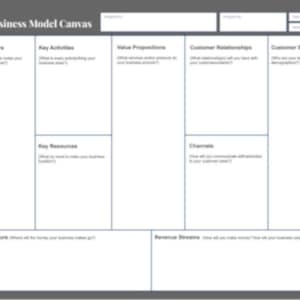 Business Model Canvas Template // Business Plan for Start-up (Gray aesthetic)