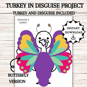 Disguise a Turkey, Turkey in Disguise Printable, Thanksgiving Activities, Thanksgiving Kids Table Activities,  Disguise a Turkey Ideas