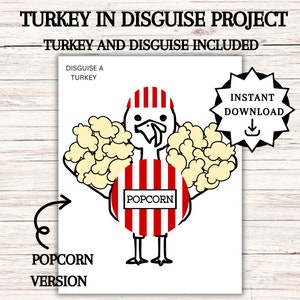 Disguise a Turkey, Turkey in Disguise Printable, Thanksgiving Activities, Thanksgiving Kids Table Activities,  Disguise a Turkey Ideas