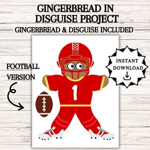Disguise a Gingerbread Man, Gingerbread in Disguise Printable, Gingerbread Costume Ideas, Kids Table Activity,  Disguise a Gingerbread Ideas