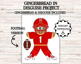 Disguise a Gingerbread Man, Gingerbread in Disguise Printable, Gingerbread Costume Ideas, Kids Table Activity,  Disguise a Gingerbread Ideas