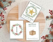 Christian Advent Cards, Names of Jesus Countdown Calendar, Advent Calendar for Kids, Jesus-Centered Scripture Cards,Cute Christmas Countdown