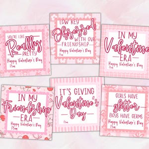 Tarjetas de San Valentín para chicas, tarjetas de San Valentín para preadolescentes, tarjetas divertidas de San Valentín para adolescentes, tarjetas de San Valentín para chicas, tarjetas de San Valentín preppy, tarjetas de San Valentín de moda