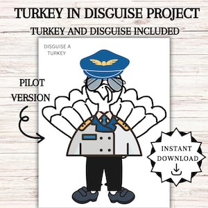 Disguise a Turkey, Turkey in Disguise Printable, Thanksgiving Activities, Thanksgiving Kids Table Activities,  Disguise a Turkey Ideas