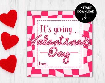 Girl Valentines Day Cards, Tween Valentine Cards, Preppy Valentine Cards, Valentine for Teenagers, It’s Giving Valentine, Cute Valentines
