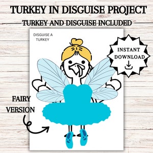 Disguise a Turkey, Turkey in Disguise Printable, Thanksgiving Activities, Thanksgiving Kids Table Activities,  Disguise a Turkey Ideas